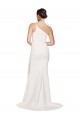 Cheapest Long Sweep Train Crepe Prom Dress with Side Split and One Strap UK
