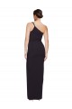 Cheapest Long Floor Length Crepe Prom Dress with Side Split and One Strap UK