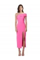 Cheapest One Shoulder Neckline Short Midi Length Crepe Cocktail Prom Dress / Homecoming Dress UK