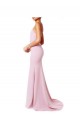 Cheapest Square Neck Criss Cross Open Back Slim Crepe Prom Dress with Spaghetti Straps UK