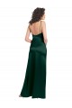 Cheapest Long Slim Scoop Neck Stretch Satin Prom Dress with Open Back UK