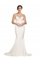 Cheapest Strapless Cowl Neck Sweep Train Stretch Satin Prom Dress UK
