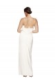 Cheapest High Neck Stretch Satin Prom Dress with Low Back and Side Slit UK