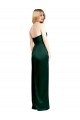 Cheapest Scooped Strapless Neckline Stretech Satin Prom Dress with Side Slit UK