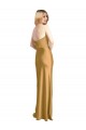 Cheapest Sleek Strapless Long A-Line Stretch Satin Prom Dress UK