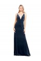 Cheapest V-Back Long Velvet Prom Dress with Notched V-Neck and Spaghetti Straps UK