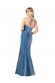 Cheapest Vintage Velvet High Neck Prom Dress with Strappy Back UK