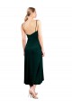 Cheapest Midi Length Cowl Neck Velvet Slip Cocktail Prom Dress / Homecoming Dress UK