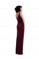 Cheapest Draped Skirt Faux Wrap Velvet Maxi Prom Dress UK