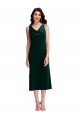 Cheapest Cowl Neck Velvet Midi Length Cocktail Prom Dress / Homecoming Dress UK