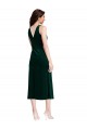 Cheapest Cowl Neck Velvet Midi Length Cocktail Prom Dress / Homecoming Dress UK