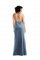 Cheapest Cowl Neck Velvet Maxi Slip Prom Dress UK