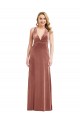 Cheapest Plunging Neckline Velvet Maxi Prom Dress with Criss Cross Open Back UK