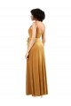 Cheapest Romantic Velvet Floor Length Prom Dress with Wrap Detail UK