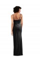 Cheapest Modern Floor-Length Velvet Prom Dress with Cowl Neck and Spaghetti Straps UK