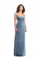 Cheapest Spaghetti Strap Long Full Length Velvet Maxi Prom Dress UK
